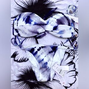 PQ Swim Blue and White Bikini